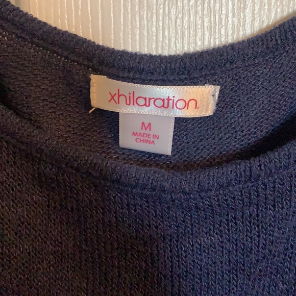 Xhilaration Flowy Navy Blue Shirt. Size Medium. - Picture 3 of 4